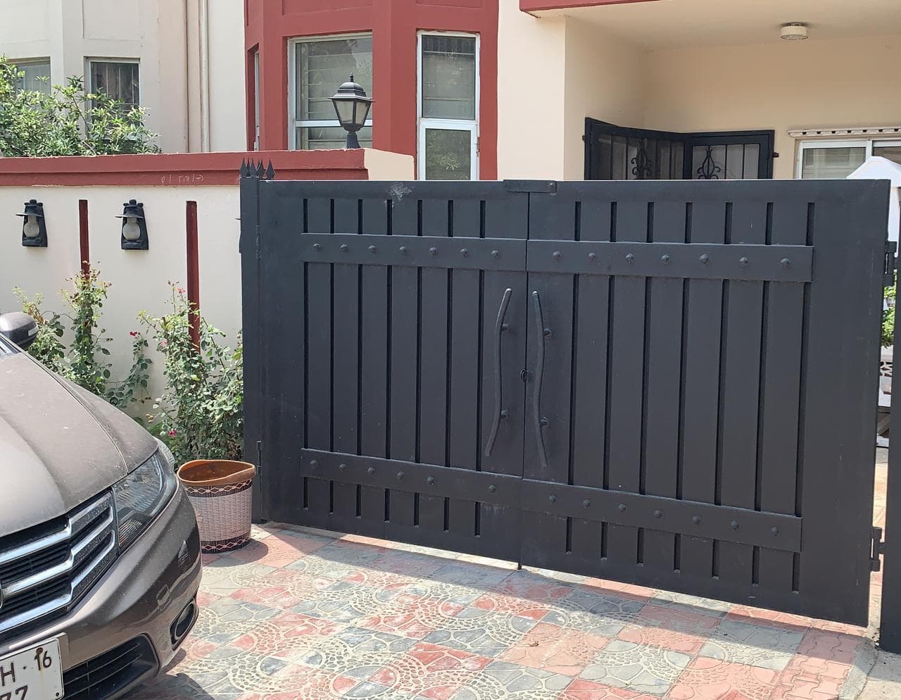 Matte Black Residential Gate — Iron Gate — Babar Fiber Glass